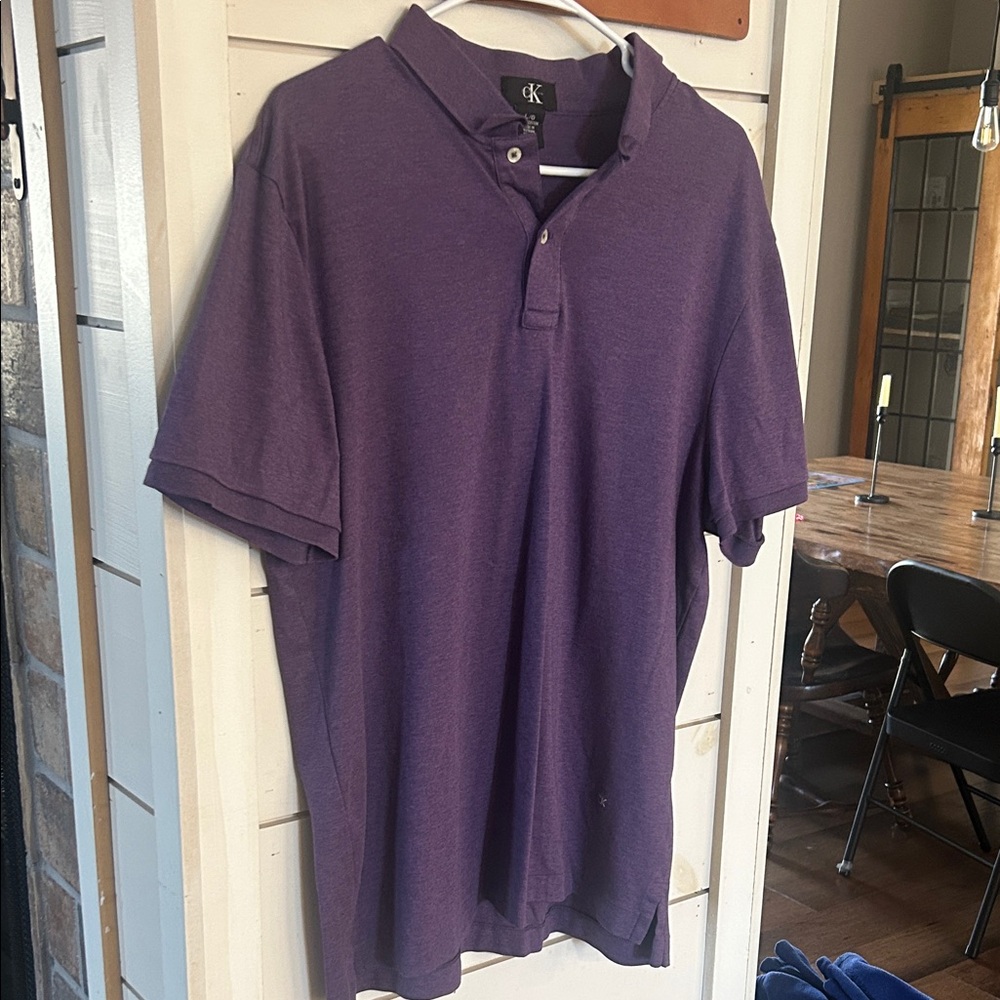 Calvin Klein Men's Deep Purple Polo Shirt